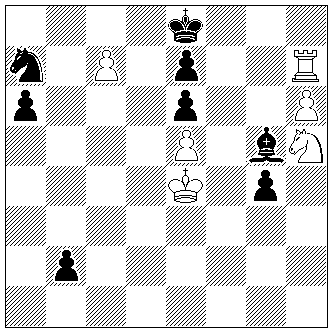 
wKe4, wTh7, wSh5, wBc7e5h6, sKe8, sLg5, sSa7, sBa6b2e7e6g4